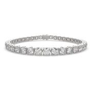 Elowen Round Cut Diamond Tennis Bracelet Prong Set (10 ctw) - Nivetta